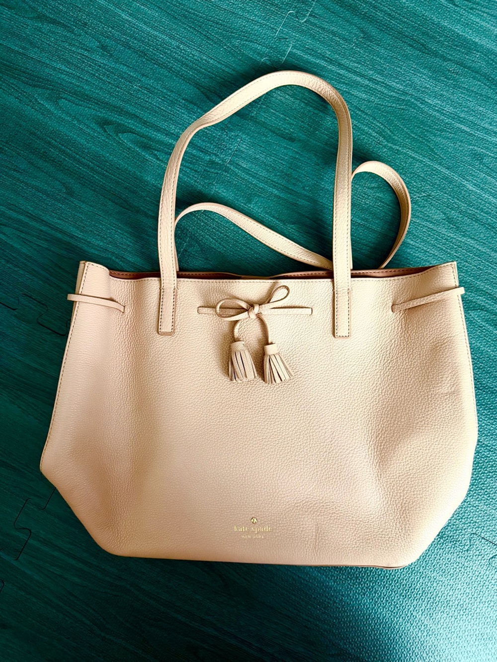 Kate Spade Blush Tote with Tassel Bow